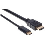 Cable Adaptador USB-C A HDMI Manhattan 151764 2.0 M, Negro