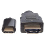 Cable Adaptador USB-C A HDMI Manhattan 151764 2.0 M, Negro