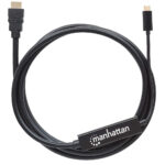 Cable Adaptador USB-C A HDMI Manhattan 151764 2.0 M, Negro