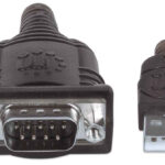 Cable USB A Serial Db9M Manhattan 151849 Macho/Macho/1.8M/Color Plata
