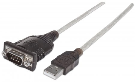 Cable USB A Serial Db9M Manhattan 151849 Macho/Macho/1.8M/Color Plata