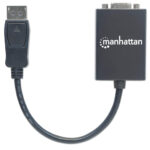 151962 Convertidor De Diplayport A VGA; Displayport Macho A VGA Hd15 Hembra,15 Cm Activo Color Negro.