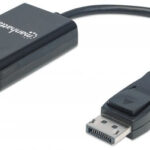 151962 Convertidor De Diplayport A VGA; Displayport Macho A VGA Hd15 Hembra,15 Cm Activo Color Negro.