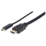 152235 Cable USB-C A HDMI, Convierte Una Señal Modo DP Alt A HDMI 4K De Salida, Longitud 2M, Color Negro