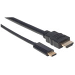 152235 Cable USB-C A HDMI, Convierte Una Señal Modo DP Alt A HDMI 4K De Salida, Longitud 2M, Color Negro