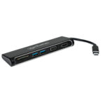 Convertidor USB Manhattan Tipo C-HDMI/Svga H/Hub/Lector, 152631
