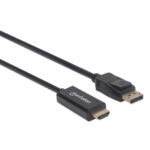Cable Displayport A HDMI M-M De 1 Metro, 1080P Manhattan 152662 Color Negro