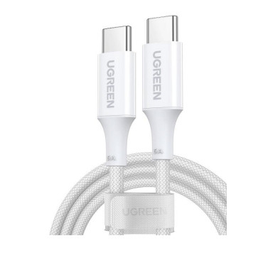 Cable USB-C A USB-C Ugreen 15269 2 Metros, Potencia De Carga 100W, 20V 5A, Pd3.0, Color Blanco