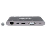 Docking 7-1 USB-C A HDMI VGA RJ45 Mini DP 3 USB 3.5Mm Lector SD