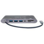 Docking 7-1 USB-C A HDMI VGA RJ45 Mini DP 3 USB 3.5Mm Lector SD