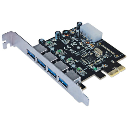 Tarjeta PCI Express USB 3.0 4 Puertos Bracket Largo Estandar