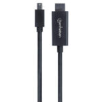 Cable Mini Displayport A Hdm Manhattan 153287, 1,8 M, Mini Displayport, HDMI, Negro, Macho/Macho