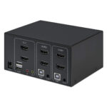Switch Kvm Para 2 Computadoras Y 2 Monitores HDMI 4K 2Usb 3.5Mm