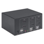 Switch Kvm Para 2 Computadoras Y 2 Monitores HDMI 4K 2Usb 3.5Mm