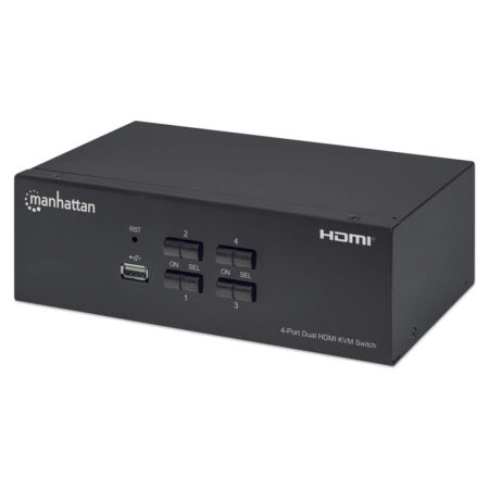 Mux Kvm Hmdi Doble Monitor 4 1 4K 30Mhz Usb2.0
