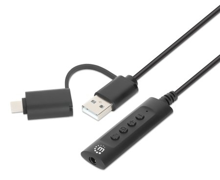 Convertidor USB Manhattan 153560, Negro, 1 Puerto