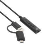 Convertidor USB Manhattan 153560, Negro, 1 Puerto