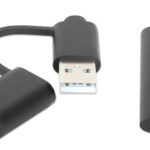 Convertidor USB Manhattan 153560, Negro, 1 Puerto