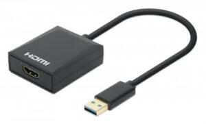CONVERTIDOR DE VIDEO MANHATTAN 153690, DE USB-A A HDMI 1080P 60HZ, NEGRO