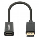 Adaptador Displayport Macho - HDMI A Hembra Manhattan 153713 15Cm/Color Negro