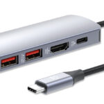 Estacion Docking USB-C Con Lector De Tarjetas 7 En 1
