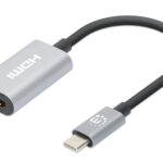 Convertidor USB-C A HDMI Manhattan Macho/Hembra/4K 60Hz/Color Gris/153973