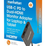 Adaptador De USB-C Pd A Monitor Dual-HDMI Para Laptop Y Tablet