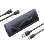 Gabinete Externo Para SSD Ugreen 15512 Hasta 2Tb, Soporta M Key Y B+M Key, Color Negro, Caja De Aluminio