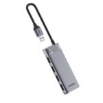 HUB USB-A MACHO UGREEN 15548 4XUSB 3.2, 5000MBPS, GRIS
