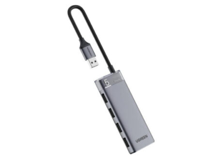 Hub USB-A Macho Ugreen 15548 4Xusb 3.2, 5000Mbps, Gris