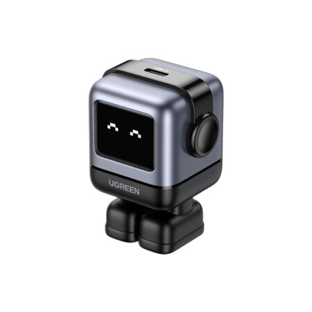 Cargador Mini Ganrobot 30W Ugreen 15550, USB-C De Carga Rapida, Pantalla LED, Zapato Magnetico Extraible, Color Negro