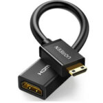 Adaptador Mini HDMI A HDMI Ugreen 15845 18Gbps/22 Cm/4K@60Hz/HDR/Tecnologia 3D/Arc/Carcasa Pc+Abs/Hdcp