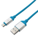 Cable USB V2.0 A Micro De Pvc Texturizado Brobotix 161208A - 125 Cms, Azul