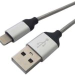 Cable Lightning Brobotix 1 Mts Acero Inoxidable Plata