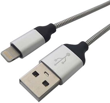 Cable Lightning Brobotix 1 Mts Acero Inoxidable Plata