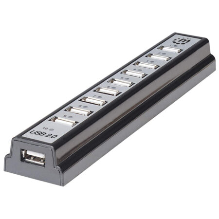 Hub USB V2.0 10 Ptos Con Fuente .