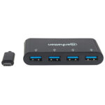 Hub USB-C A 4 Puertos USB .