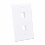 163293 Tapa (Faceplate) 2 Perforacion Color Blanco