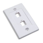163293 Tapa (Faceplate) 2 Perforacion Color Blanco