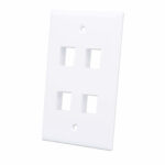 163316 Tapa Para Caja De 4 Salidas, Color Blanco. Montaje A Ras De Pared.