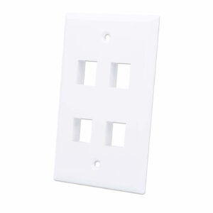 163316 Tapa Para Caja De 4 Salidas, Color Blanco. Montaje A Ras De Pared.