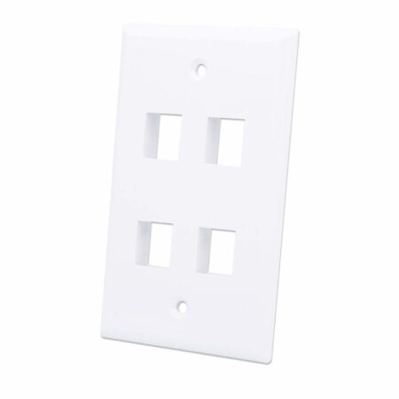 163316 Tapa Para Caja De 4 Salidas, Color Blanco. Montaje A Ras De Pared.