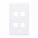163316 Tapa Para Caja De 4 Salidas, Color Blanco. Montaje A Ras De Pared.
