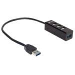 Hub USB V2.0 3 Ptos Y V3.0 1 Pto Sin Fuente