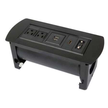 Caja De Conexion Para Mesa Con Enchufe USB HDMI VGA