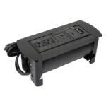 Caja De Conexion Para Mesa Con Enchufe USB HDMI VGA