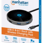 Docking Video USB C Pd A HDMI 3Xusb-A Manhattan 166560, Lect Tarjeta Carga Inalambrica, 166560