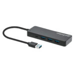 Hub USB 3.0 Macho Manhattan 168403, 7X USB 3.0 Hembra, 5000 Mbit/S, Negro