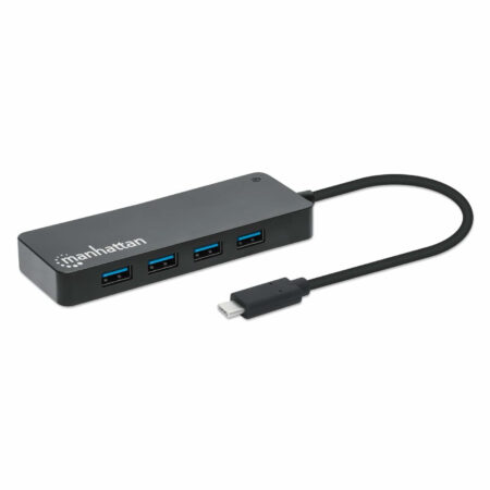 Hub USB-C Manhattan 168410 7 Puertos USB-A 3.2/Color Negro