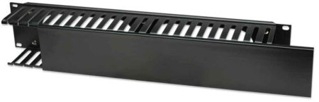 168458 Organizador Cables 19", Con Tapa Plastico